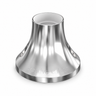 Metallic-finish E27 socket for wall or ceiling — chrome finish — view 1