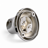 Metallic-finish E27 socket for wall or ceiling — chrome finish — view 2