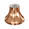 Metallic-finish E27 socket for wall or ceiling — copper finish — view 1