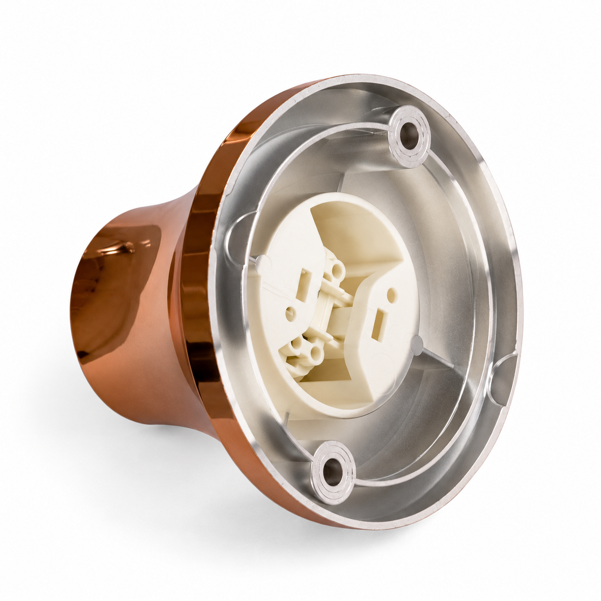 Metallic-finish E27 socket for wall or ceiling — copper finish — view 2