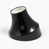 45° thermoplastic E27 socket for wall or ceiling — black — view 1