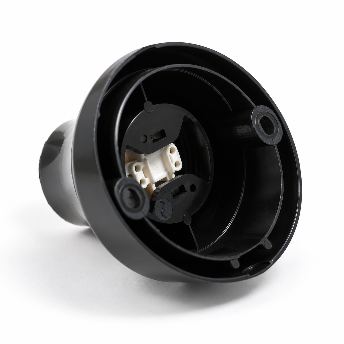 45° thermoplastic E27 socket for wall or ceiling — black — view 2
