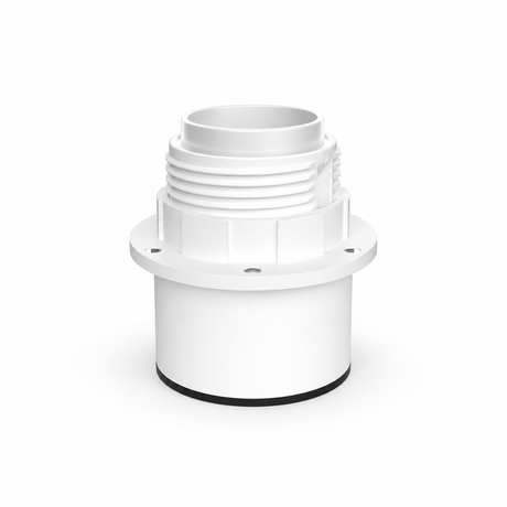 IP44 E27 socket for lampshade, wall or ceiling — white — view 1