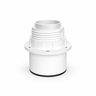 IP44 E27 socket for lampshade, wall or ceiling — white — view 1