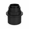 IP44 E27 socket for lampshade, wall or ceiling — black — view 1