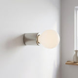 E27 wall or ceiling socket in metal — Satin titanium