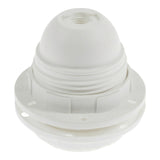 Douille E27 pour abat-jour, double bague, thermoplastique ou bakélite — Thermoplastique blanc