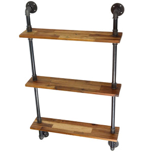 Shallow shelving kit - wall-mounted or free-standing - made-to-measure