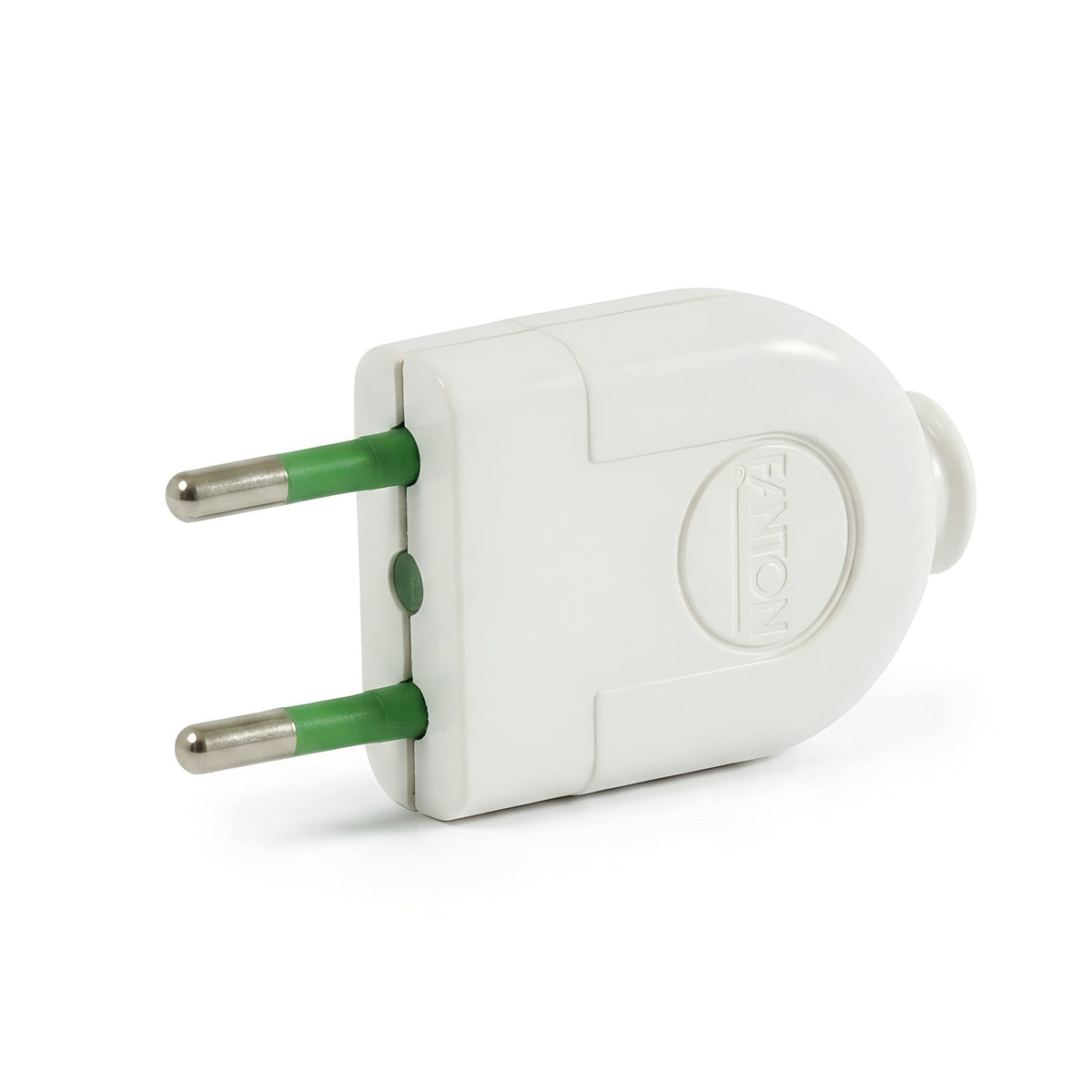 Straight electrical plug, small model for lamps — White