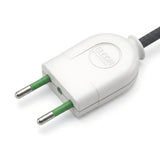Straight electrical plug, small model for lamps — White