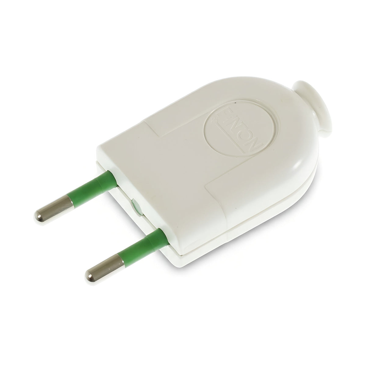 Straight electrical plug, small model for lamps — White