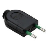 Straight electrical plug, small model for lamps — Black
