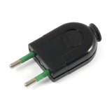Straight electrical plug, small model for lamps — Black