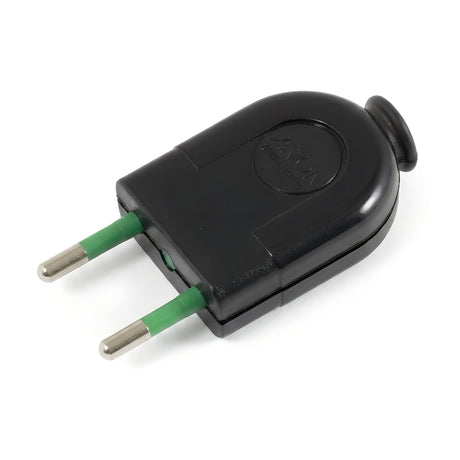 Straight electrical plug, small model for lamps — Black