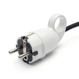 Schuko male plug with pull-out ring — White