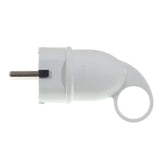 Schuko male plug with pull-out ring — White