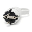 Schuko male plug with pull-out ring — White