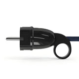 Schuko male plug with pull-out ring — Black