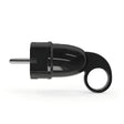 Schuko male plug with pull-out ring — Black