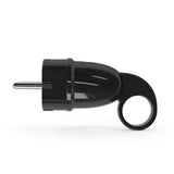 Schuko male plug with pull-out ring — Black