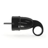 Schuko male plug with pull-out ring — Black