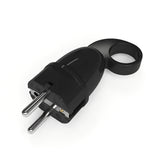 Schuko male plug with pull-out ring — Black