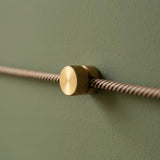 Metal wall-mount cable clip for fabric cable — Satin bronze