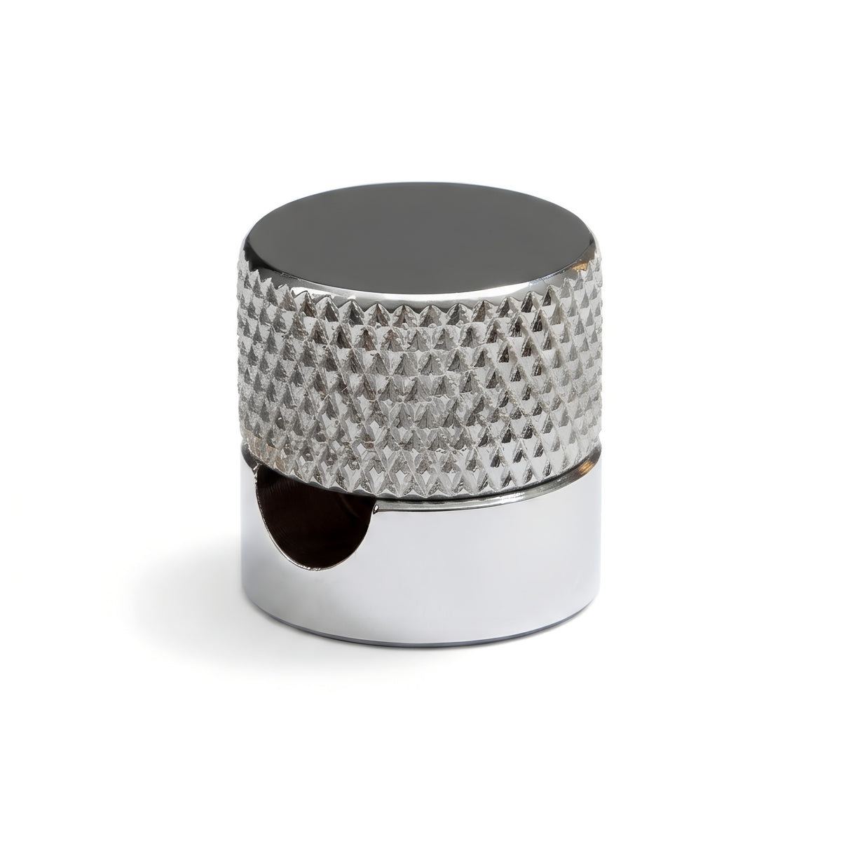 Metal wall-mount cable clip for fabric cable — Chrome