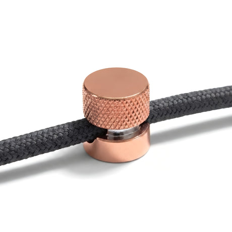 Metal wall-mount cable clip for fabric cable — Copper