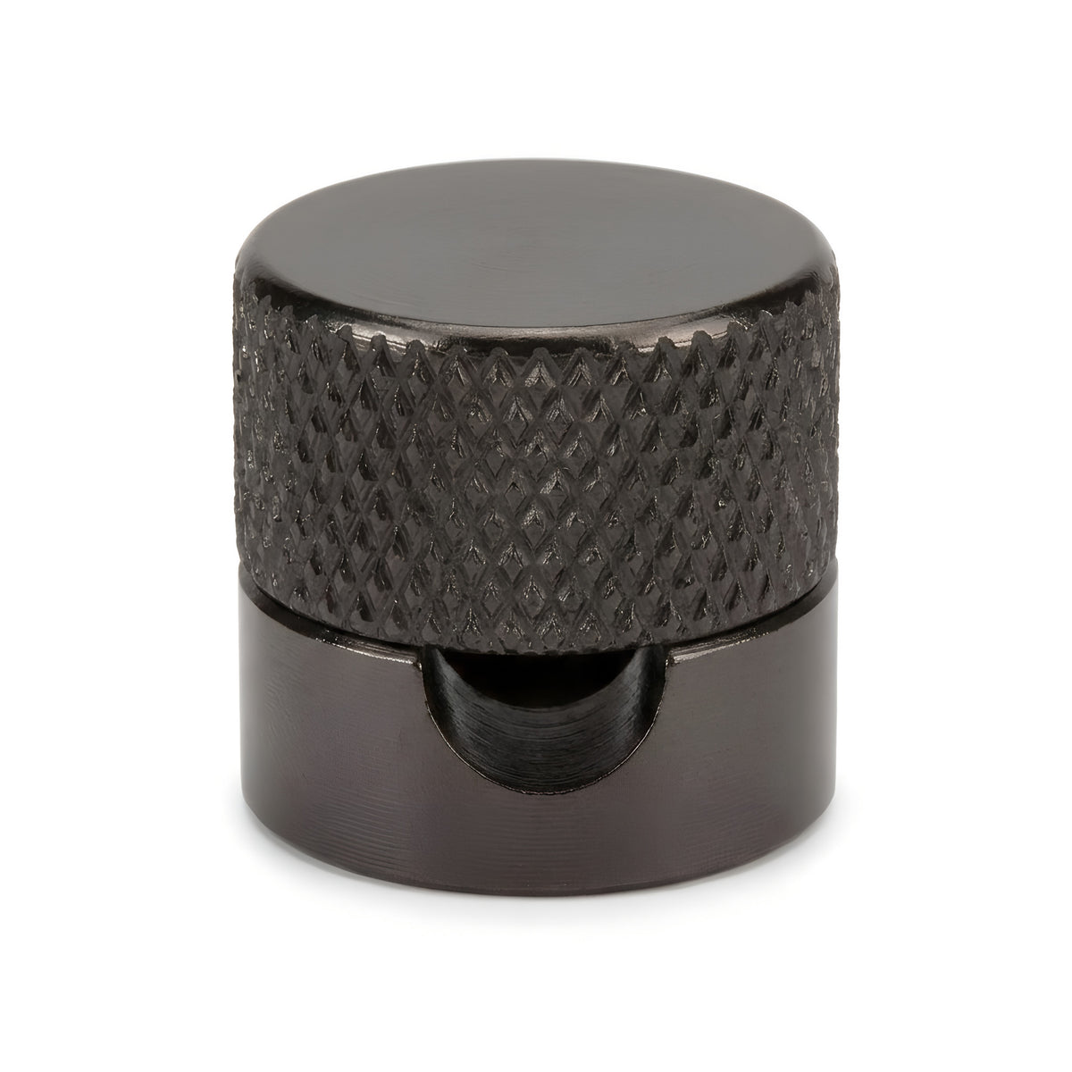 Metal wall-mount cable clip for fabric cable — Black pearl