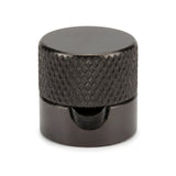 Metal wall-mount cable clip for fabric cable — Black pearl