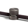 Metal wall-mount cable clip for fabric cable — Satin titanium