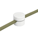 Universal wall cable clip for fabric cable — White