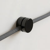 Universal wall cable clip for fabric cable — Black