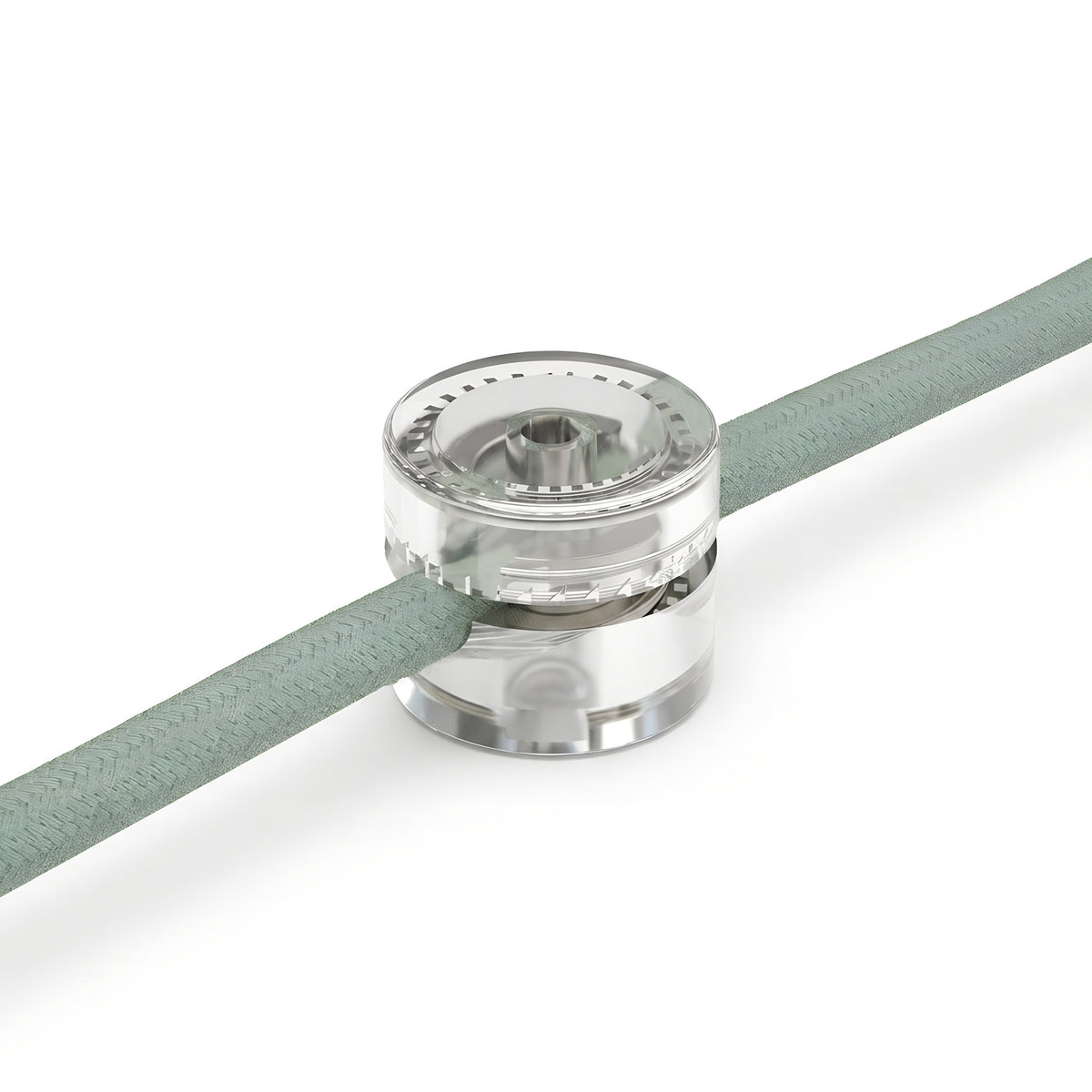Universal wall cable clip for fabric cable — Clear