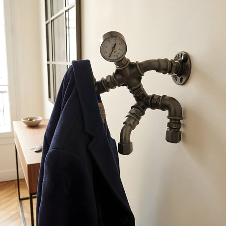 Coat hooks, "Le Grimpeur 2" wall coat hook with mano head
