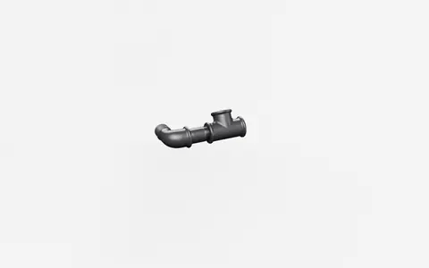 Two pipes used as levers to tighten the tee