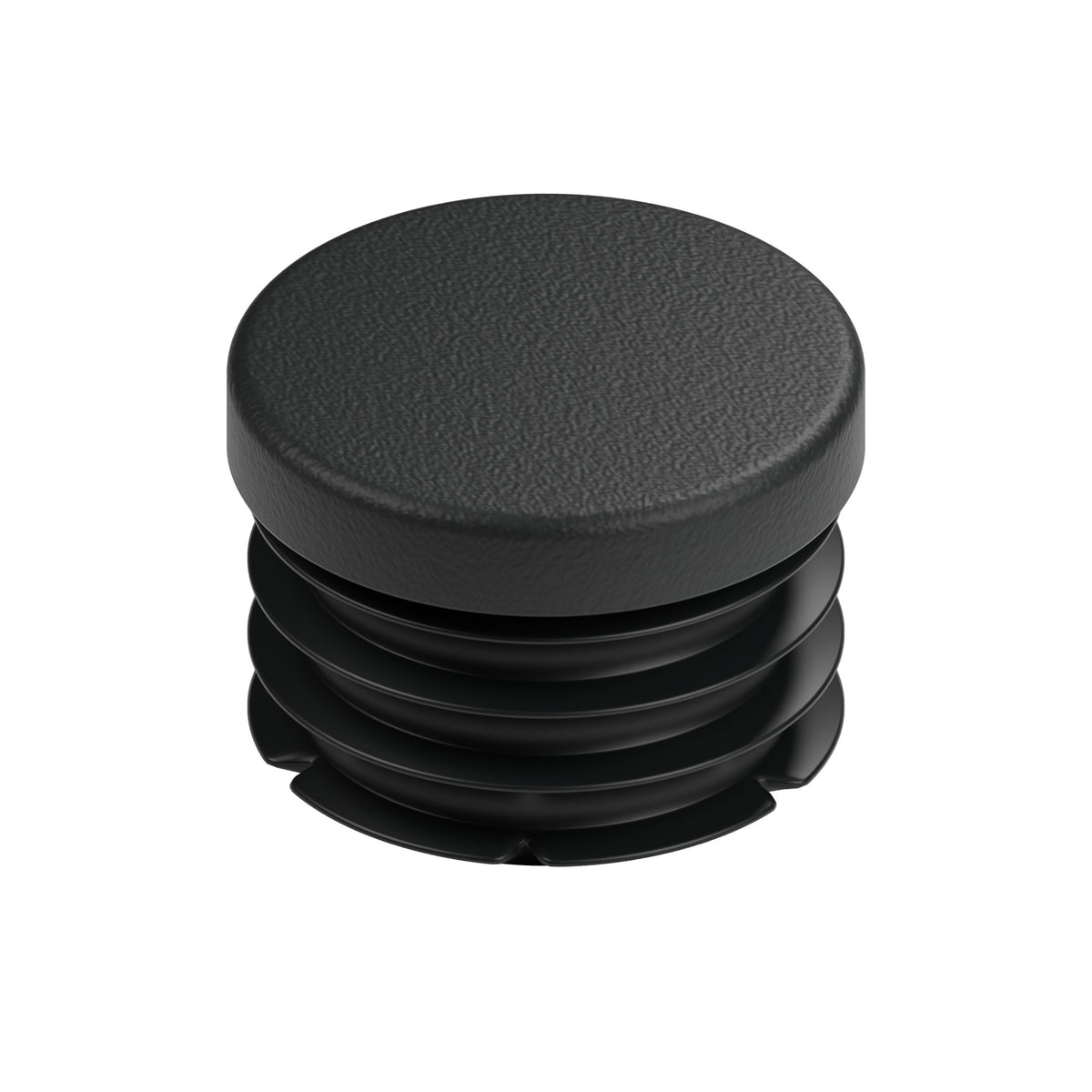 Black plastic insert for female fitting 1″ 26x34, top view of the flat head