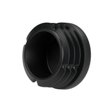 Black plastic insert for female fitting 3/4″ 20x27, bottom view: hollow body and fins
