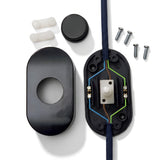 Single-pole black foot switch for floor lamps — Black
