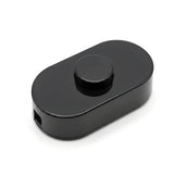 Single-pole black foot switch for floor lamps — Black
