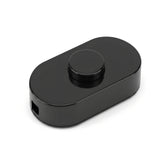 Single-pole black foot switch for floor lamps — Black
