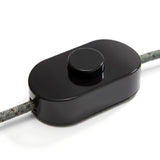 Single-pole black foot switch for floor lamps — Black