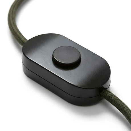 Single-pole black foot switch for floor lamps — Black