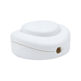 Round single-pole foot switch for floor lamp — White