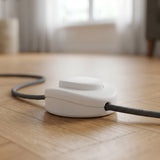 Round single-pole foot switch for floor lamp — White