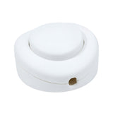 Round single-pole foot switch for floor lamp — White