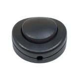 Round single-pole foot switch for floor lamp — Black