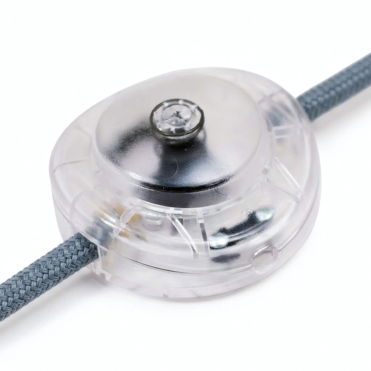 Round single-pole foot switch for floor lamp
