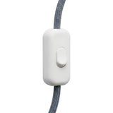 Double-pole inline rocker switch for lamp cord — White